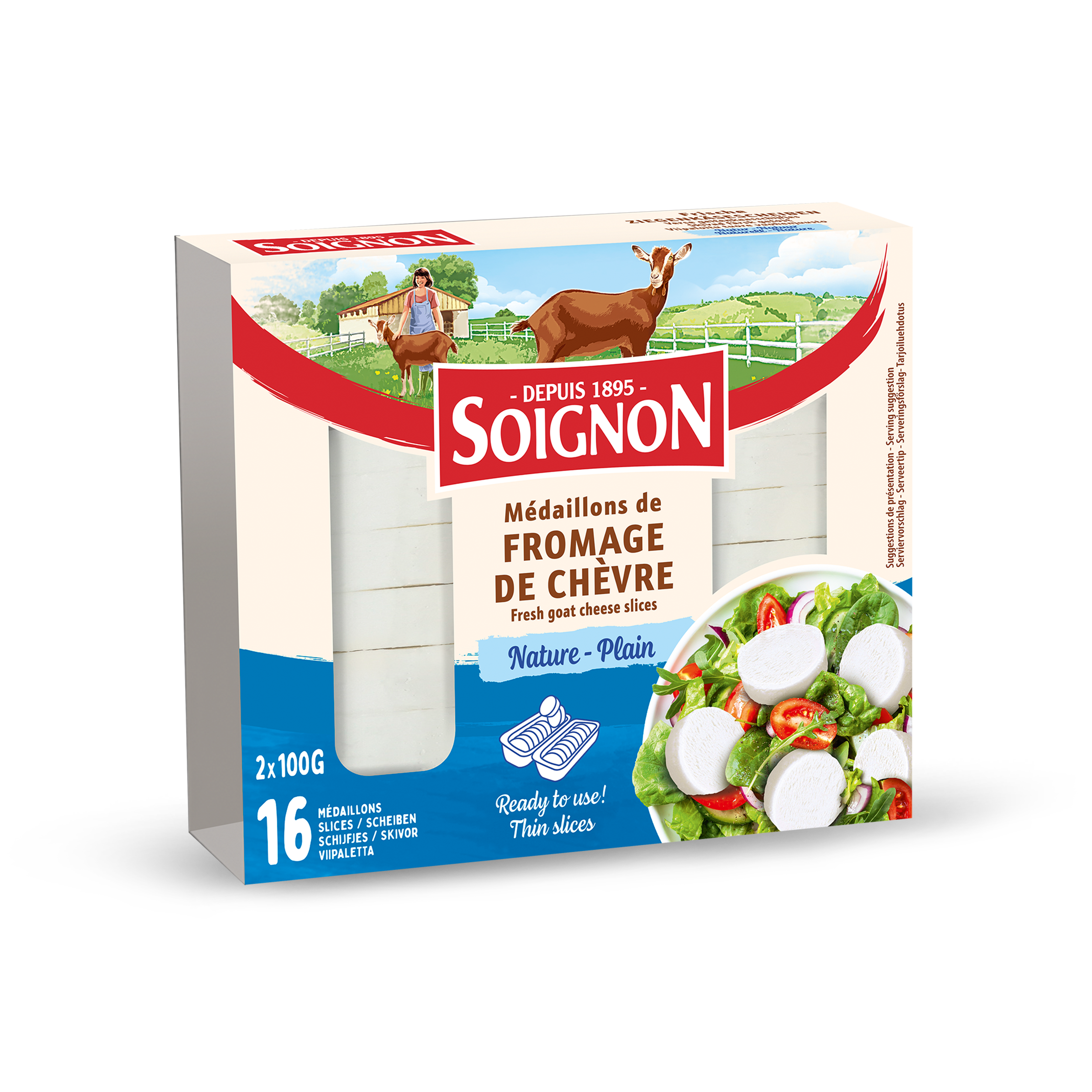 FRESH GOAT CHEESE SLICES 2x100G