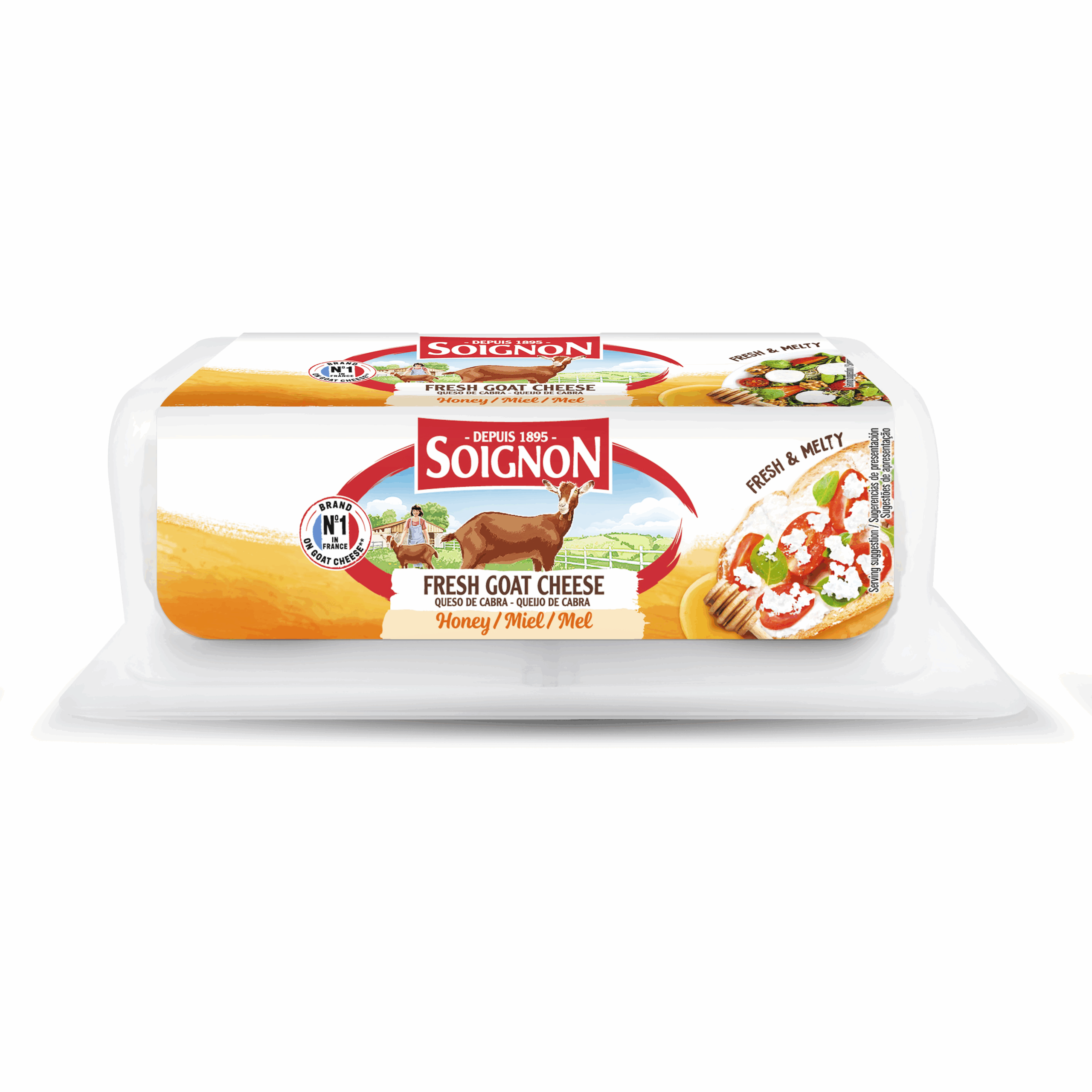 GOAT CHEESE LOG 125G - HONEY