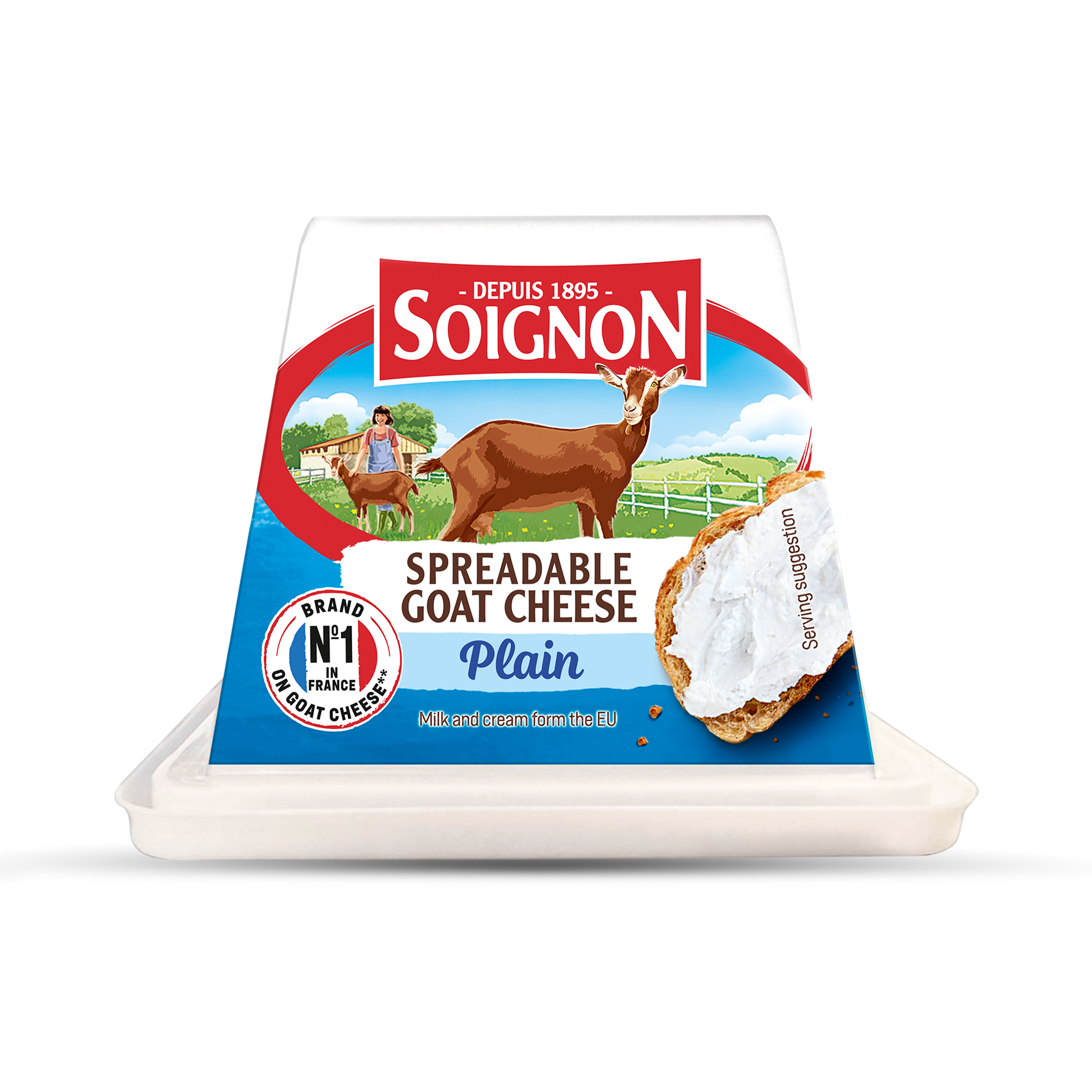 SPREADABLE GOAT CHEESE PYRAMID 140G - PLAIN